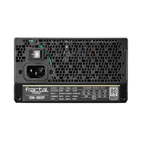 Fractal Design Ion+ 860W Platinum SMPS - 860 Watt 80 Plus Platinum Certification Fully Modular PSU With Active PFC