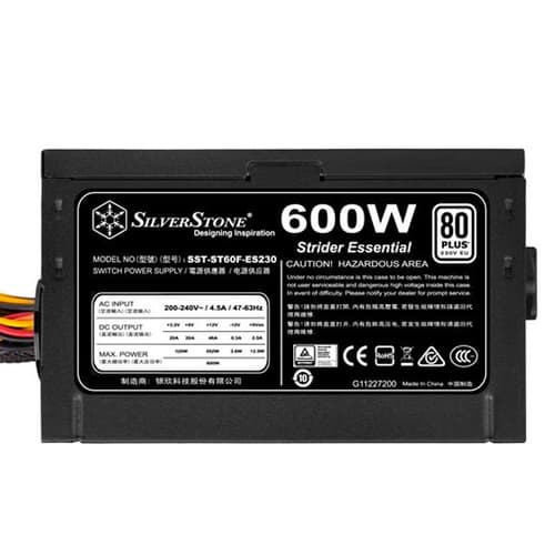 SilverStone SST-ST60F-ES230 600 Watt 80 Plus White SMPS