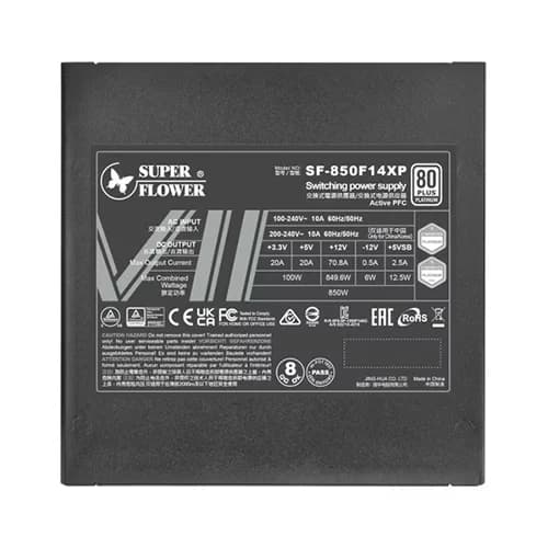 Super Flower Leadex VII 850W Platinum Pro ATX 3.1 Fully Modular SMPS