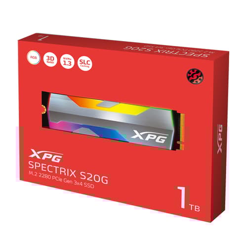 Adata XPG Spectrix S20G RGB 1TB M.2 NVMe Internal SSD