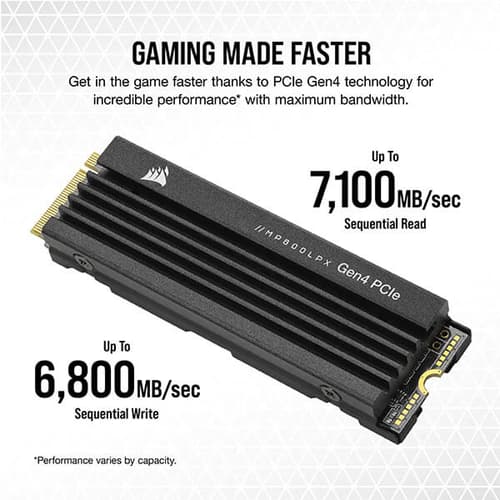 CORSAIR MP600 PRO LPX 1TB M.2 NVMe Gen4 Internal SSD