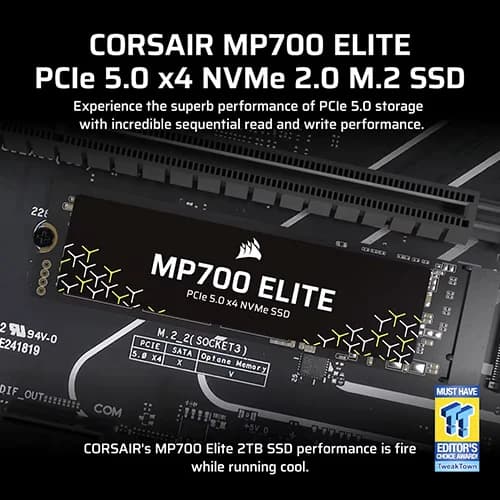 Corsair MP700 Elite 1TB NVMe Gen5 SSD
