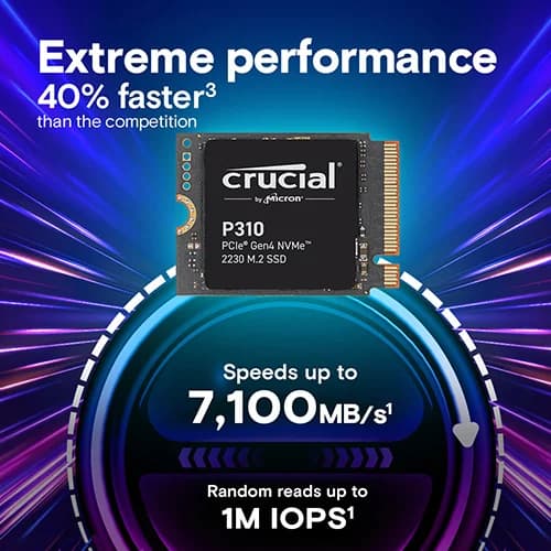 Crucial P310 1TB NVMe 2230 Gen4 SSD
