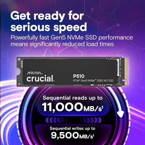 Crucial P510 1TB NVMe Gen5 SSD