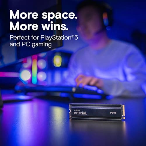 Crucial P510 2TB NVMe Gen5 SSD with Heatsink