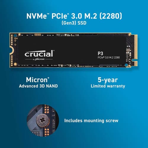 Crucial P3 4TB M.2 NVMe Internal SSD