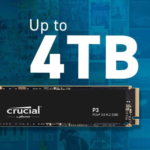 Crucial P3 4TB M.2 NVMe Internal SSD