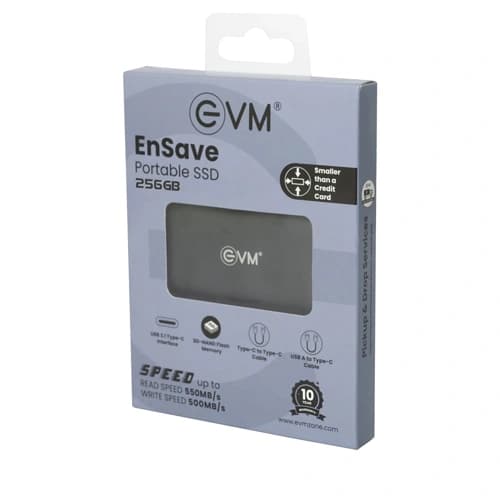 EVM EnSave 256GB USB 3.1 External SSD