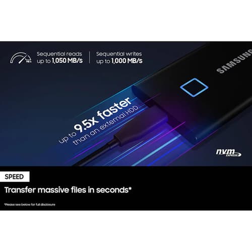 Samsung T7 Touch Black 1TB  Portable External SSD