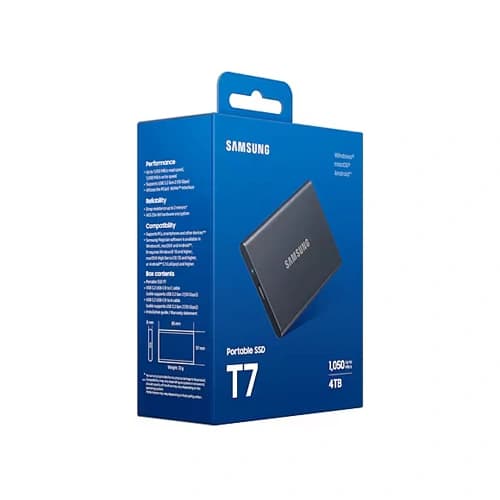 SAMSUNG T7 Gray 4TB Gen 2 External SSD