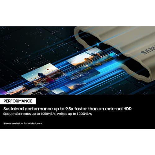 Samsung T7 Shield Blue 1TB  Portable External SSD