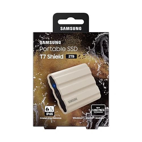 SAMSUNG T7 Shield Moonrock Beige 2TB Gen 2 External SSD