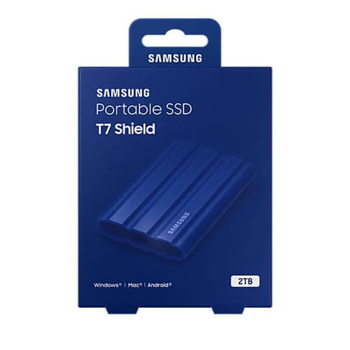 Samsung T7 Shield 2TB Portable External SSD (Blue)