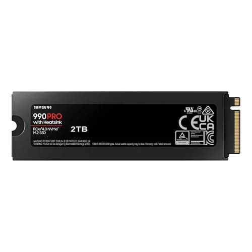 SAMSUNG 990 PRO 2TB NVMe Gen4 SSD with Heatsink