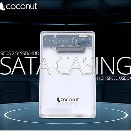 Coconut SC05 2.5 Inch SSD/HDD Sata Casing Transparent Hard Disk Enclosure USB 3.0