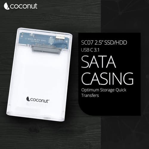Coconut SC07 2.5 Inch SSD/HDD Sata Casing Transparent Hard Disk Enclosure