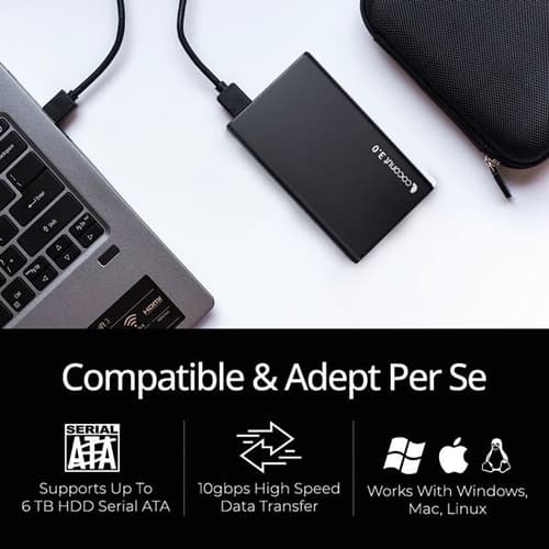 Coconut SC09 2.5 Inch HDD USB 3.0 Sata Casing Enclosure Case Cover