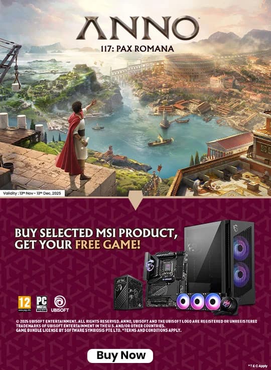 MSI Anno 117: Pax Romana Game Bundle Offer
