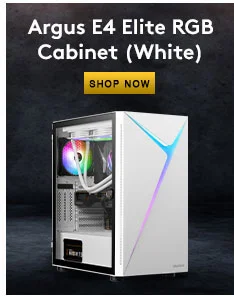 Gamdias Argus E4 Elite RGB White Cabinet