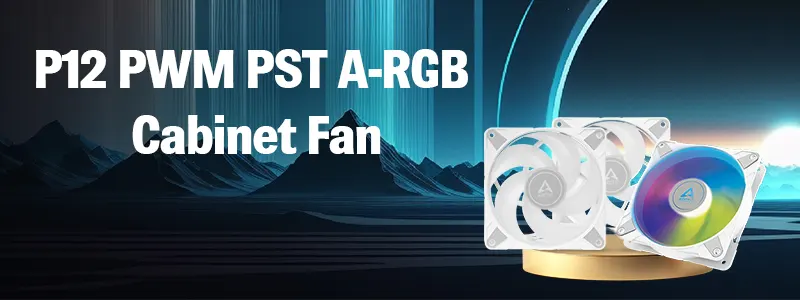 Arctic P12 PWM PST ARGB White - 120mm PWM Cabinet Fan (Triple Pack)