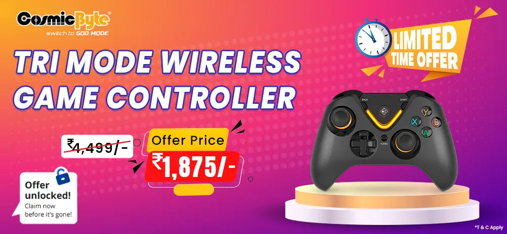 Cosmic Byte Ares Pro Tri Mode Wireless Game Controller