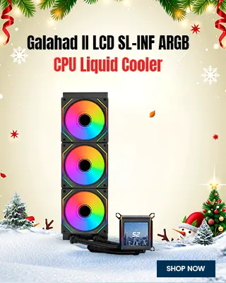 Lian Li Galahad II LCD SL-INF ARGB 360mm CPU Liquid Cooler (Black)