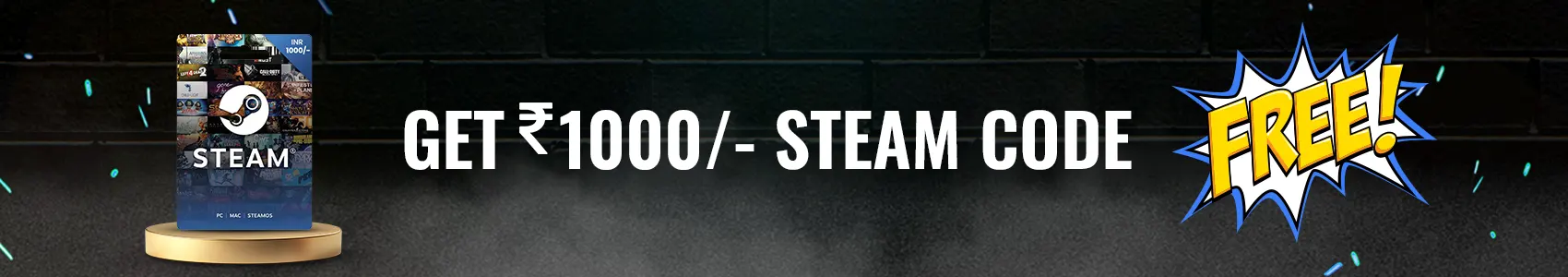 Get Rs. 1000 Steam Code  Free