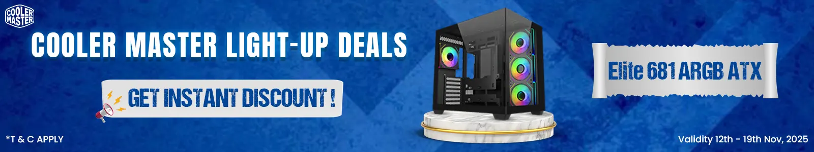 Cooler Master Elite 681 ARGB ATX Mid Tower Case