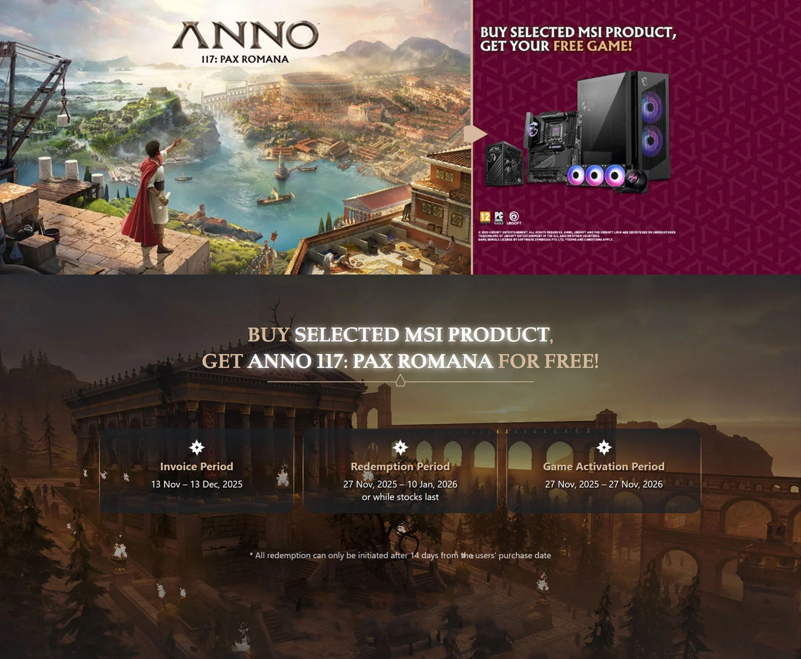 MSI ANNO Gamee Offer