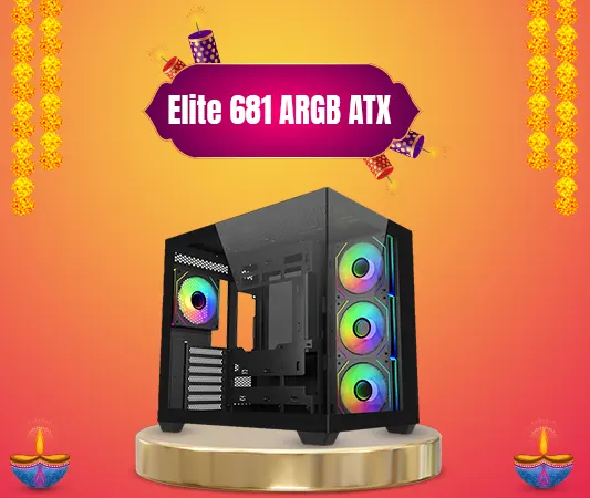 Cooler Master Elite 681 ARGB ATX Mid Tower Case