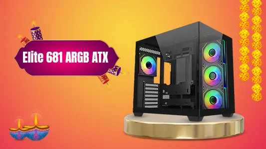 Cooler Master Elite 681 ARGB ATX Mid Tower Case