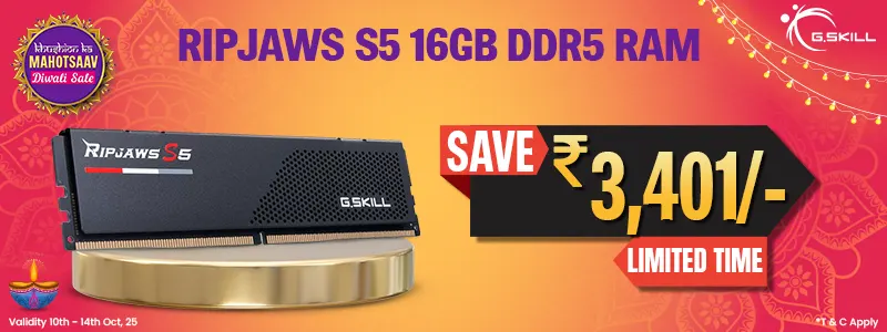 G.Skill Ripjaws S5 16GB 5200MHz CL40 DDR5 RAM