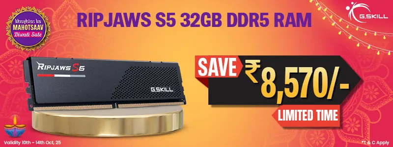 G.Skill Ripjaws S5 32GB 5200MHz CL40 DDR5 RAM