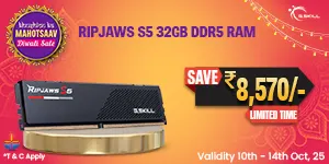 G.Skill Ripjaws S5 32GB 5200MHz CL40 DDR5 RAM
