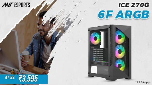 ANT Esports ICE 270G 6F ARGB ATX Mid Tower Case