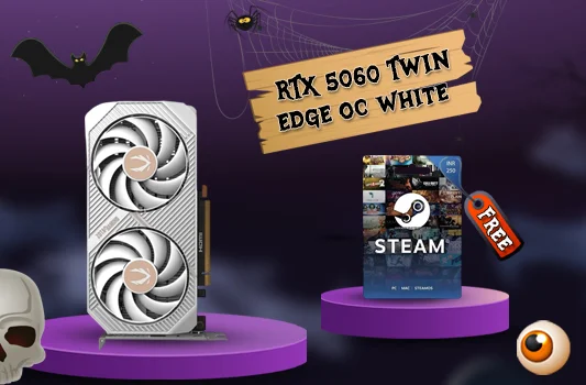 ZOTAC RTX 5060 Twin Edge OC White 8GB GDDR7 Graphics Card