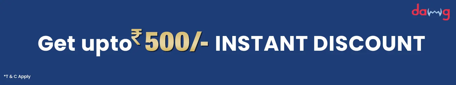 Rs500/- Instant Discount