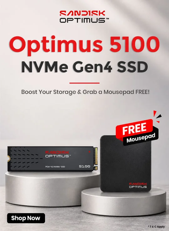 Sandisk Optimus 5100 NVMe 500GB Gen4 SSD