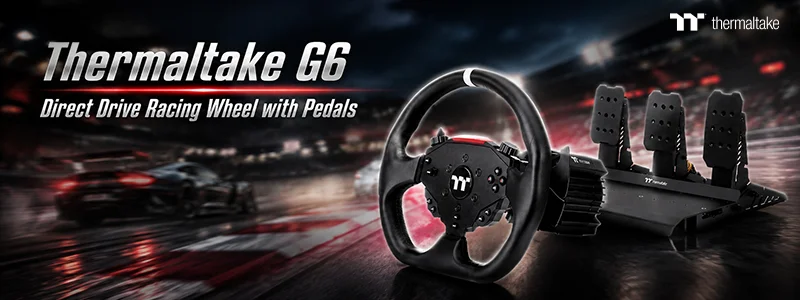 Thermaltake G6 Direct Drive Racing Wheel with Pedals