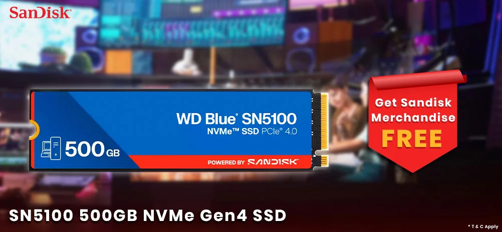 WD Blue SN5100 NVMe 500GB Gen4 SSD