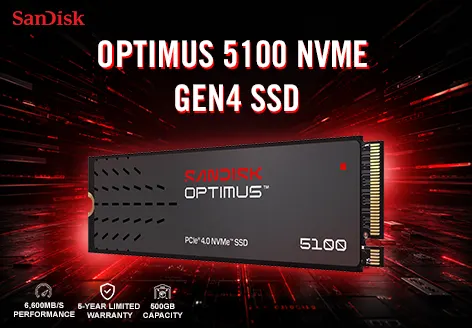 Sandisk Optimus 5100 NVMe 500GB Gen4 SSD