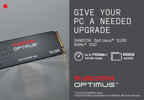 Sandisk Optimus 5100 NVMe 500GB Gen4 SSD