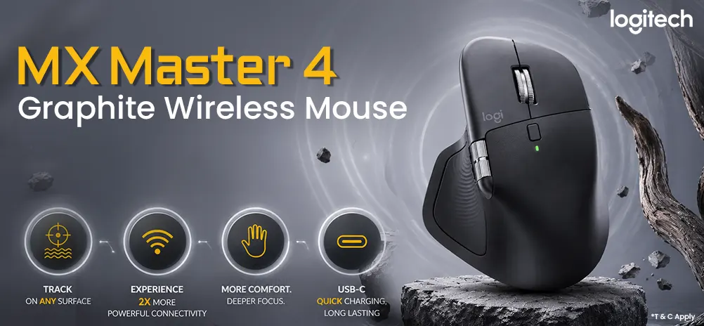 Logitech MX Master 4 Graphite Wireless Mouse