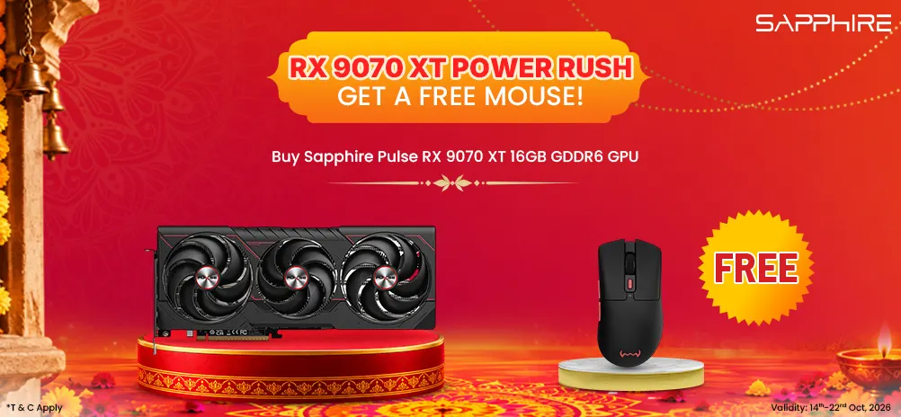 Sapphire Pulse RX 9070 XT 16GB GDDR6 Graphics Card