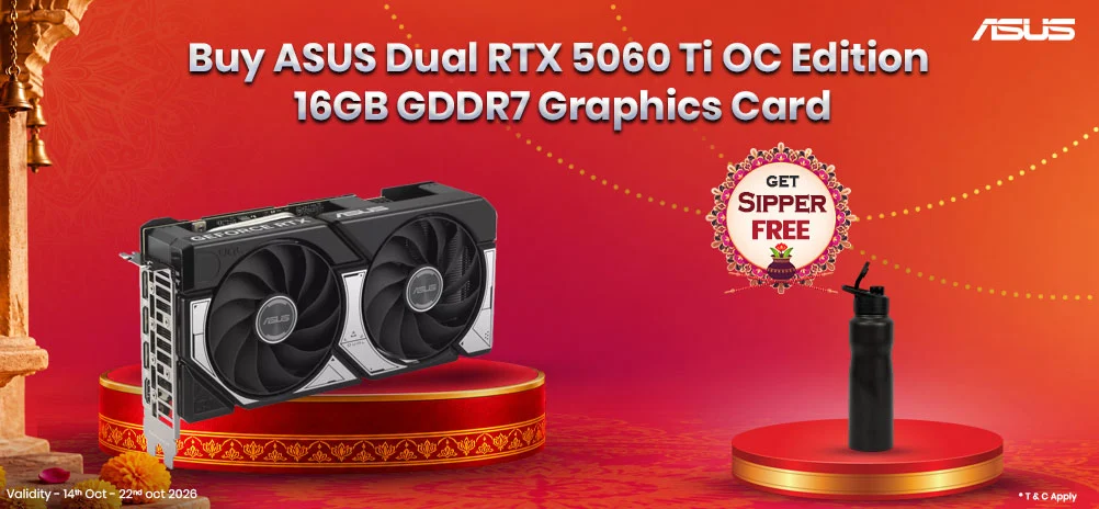 ASUS Dual RTX 5060 Ti OC Edition 16GB GDDR7 Graphics Card