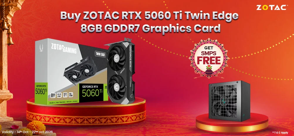 ZOTAC RTX 5060 Ti Twin Edge 8GB GDDR7 Graphics Card