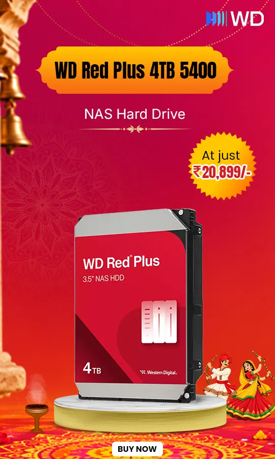 WD Red Plus 4TB 5400 RPM NAS Hard Drive