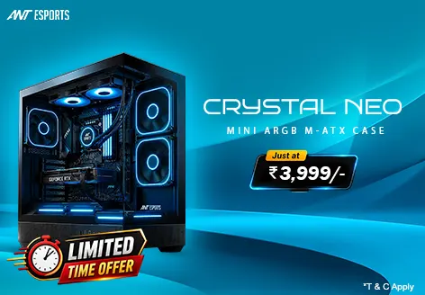 Ant Esports Crystal Neo Mini ARGB M-ATX Case