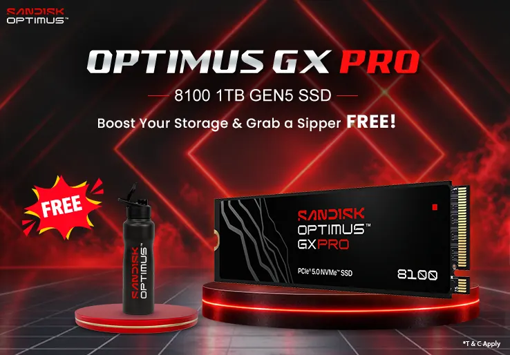 Sandisk Optimus GX Pro 8100 NVMe 1TB Gen5 SSD
