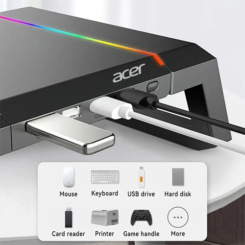 Acer Ergo Multifunction Monitor and Laptop RGB Stand